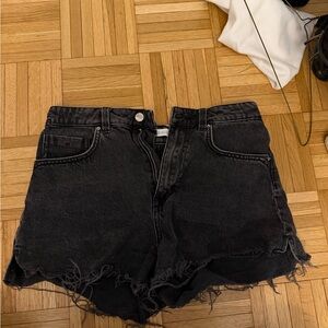 Zara Charcoal Jean Shorts
